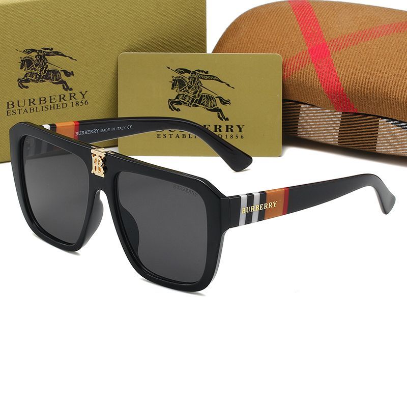 [Luxe]Fashion Unisex Plaid Frame Sunglasses