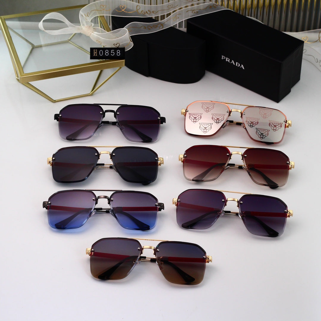 [Luxe]Gold Thin Frame Sunglasses-With Gift Box