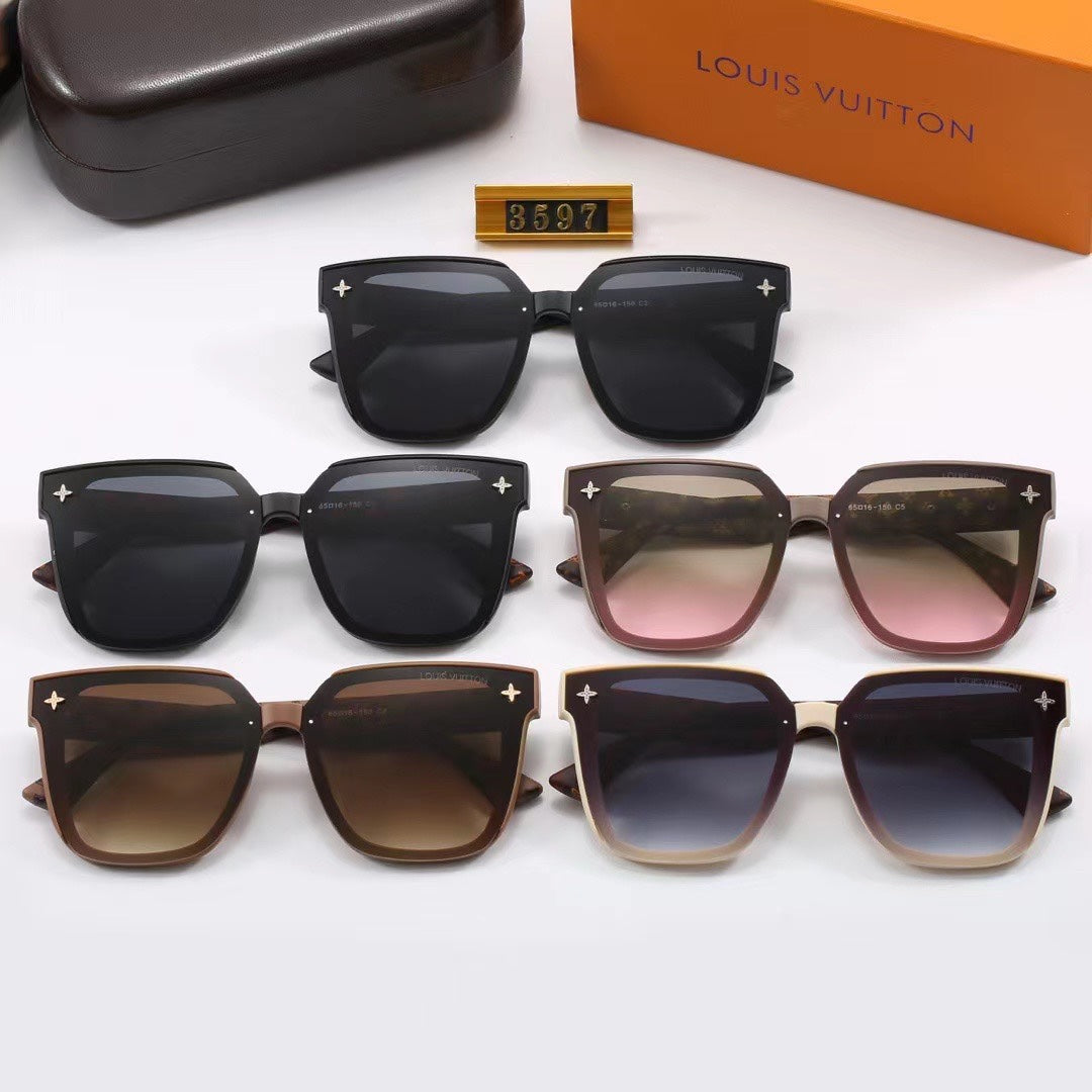 [Luxe]Full loge Frame Oversized Sunglasses-With Gift Box