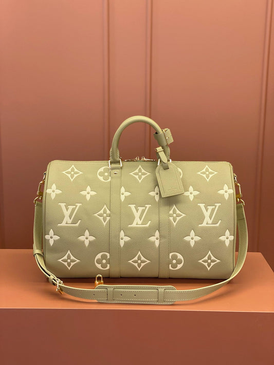 [Luxe]0528 Keepall Bandoulière 45 Monogram Empreinte Leather