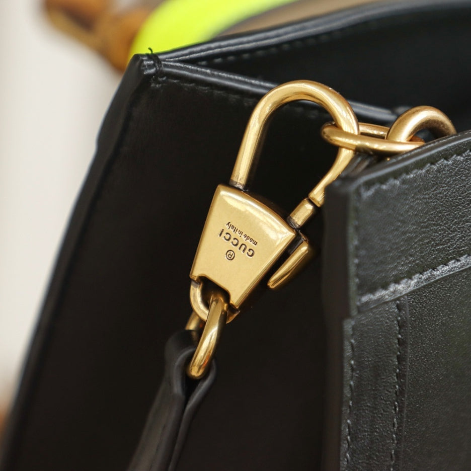 [Luxe]0528 Diana small tote bag black leather
