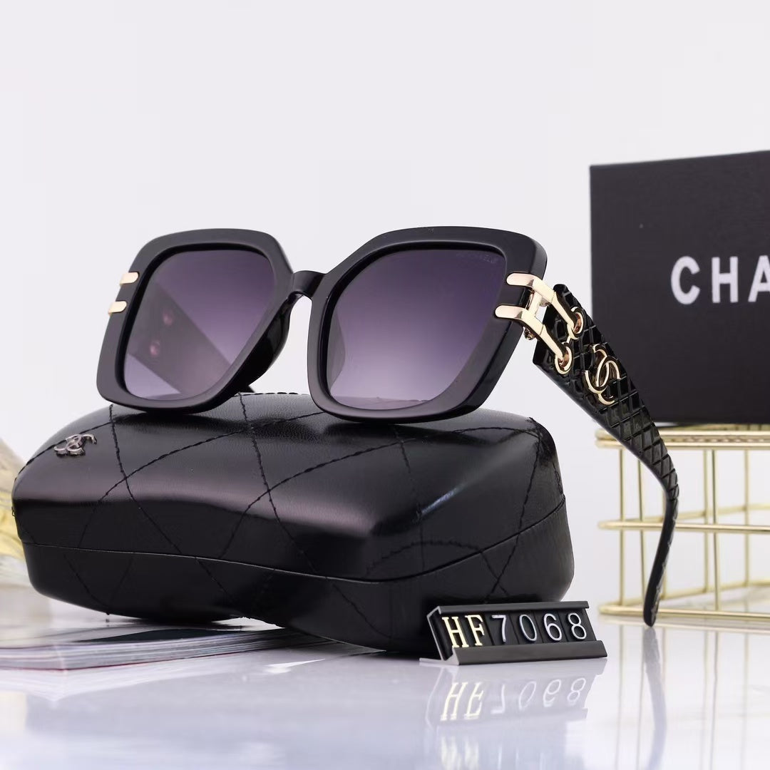 [Luxe]Fashion Large Frame Sunglasses CC-With Gift Box