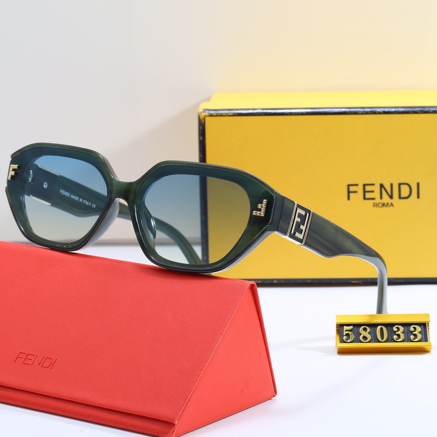 [Luxe]Hexagonal Cat Eye Sunglasses 58033