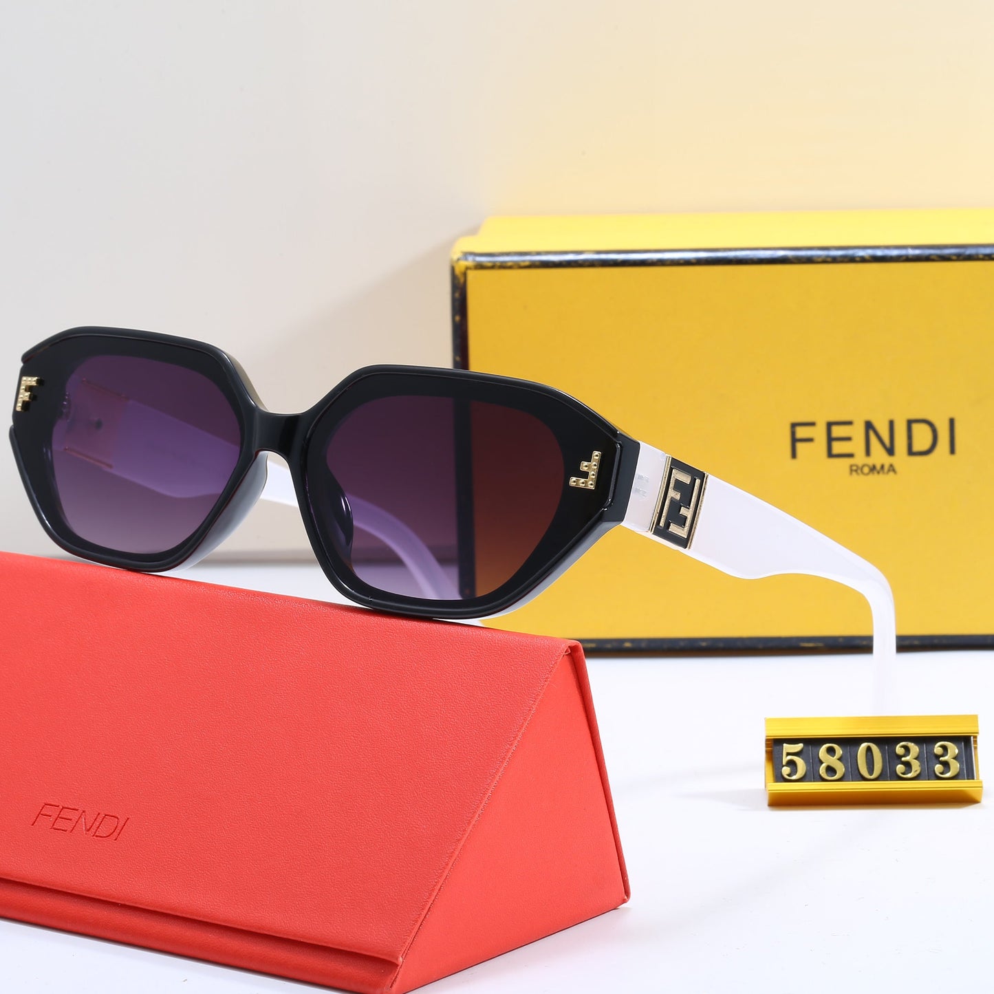 [Luxe]Hexagonal Cat Eye Sunglasses 58033