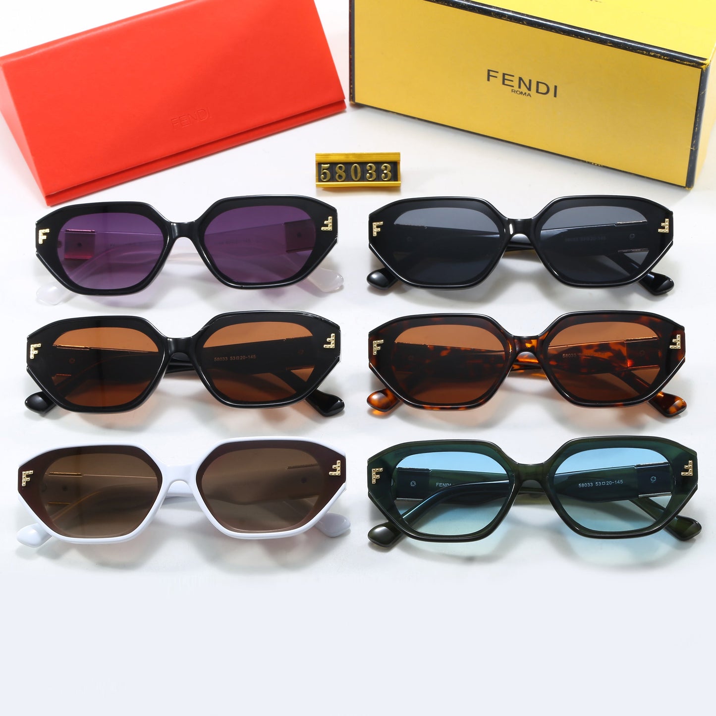 [Luxe]Hexagonal Cat Eye Sunglasses 58033