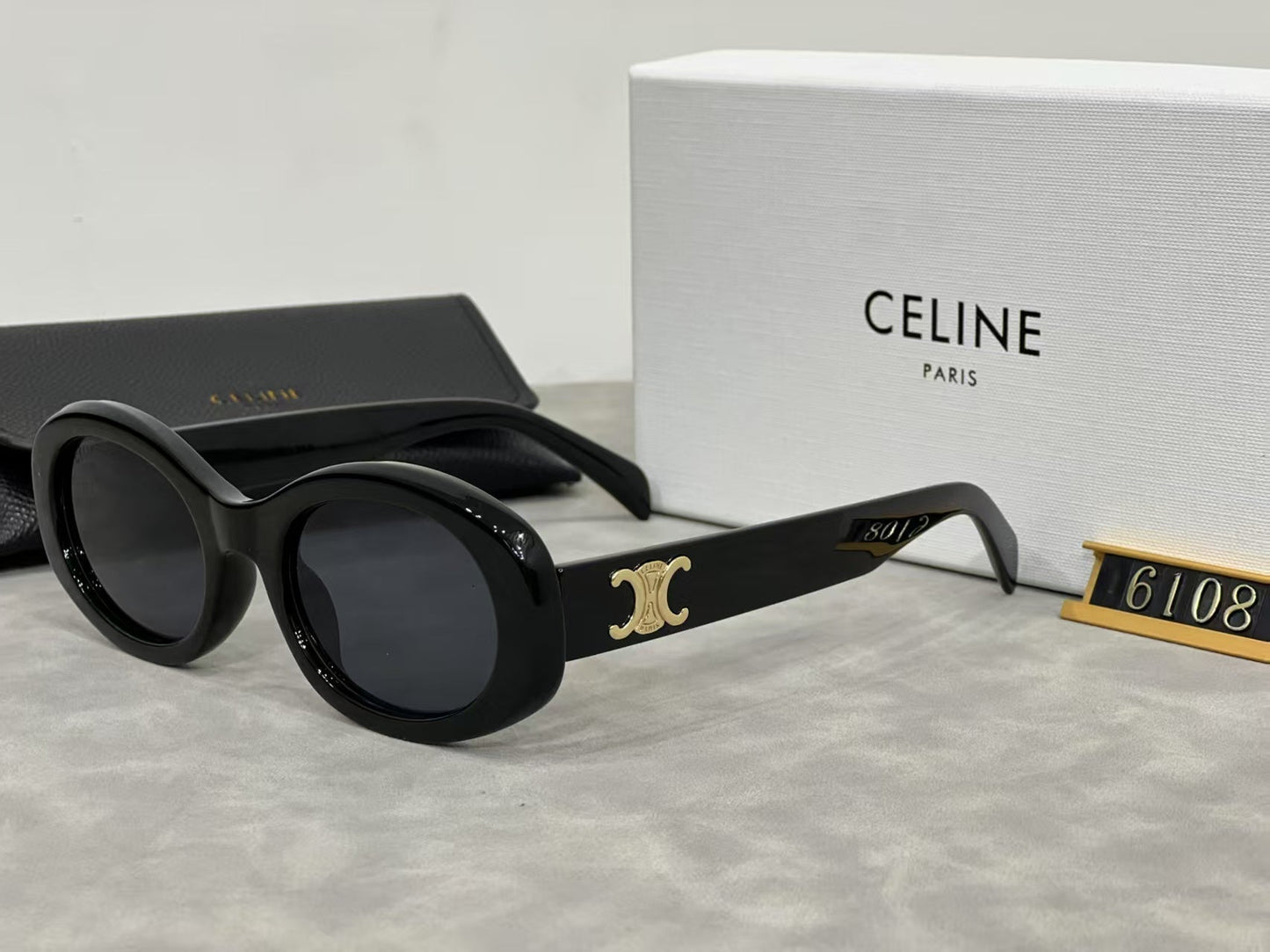 [Luxe]Retro Oval Frame Sunglasses 1170
