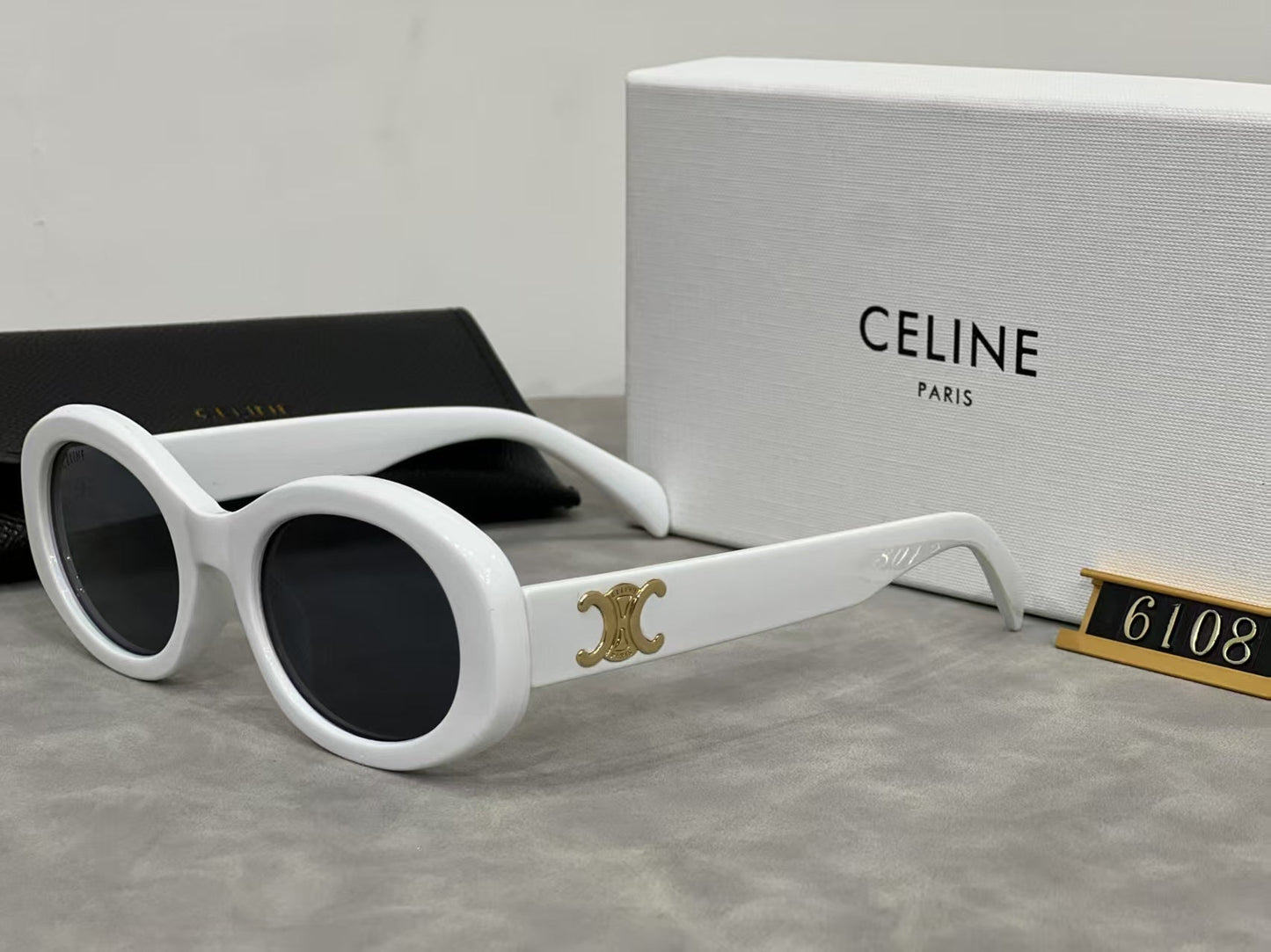 [Luxe]Retro Oval Frame Sunglasses 1170