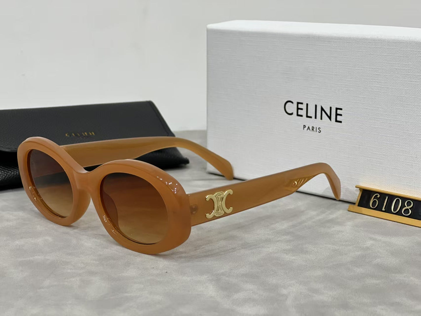 [Luxe]Retro Oval Frame Sunglasses 1170