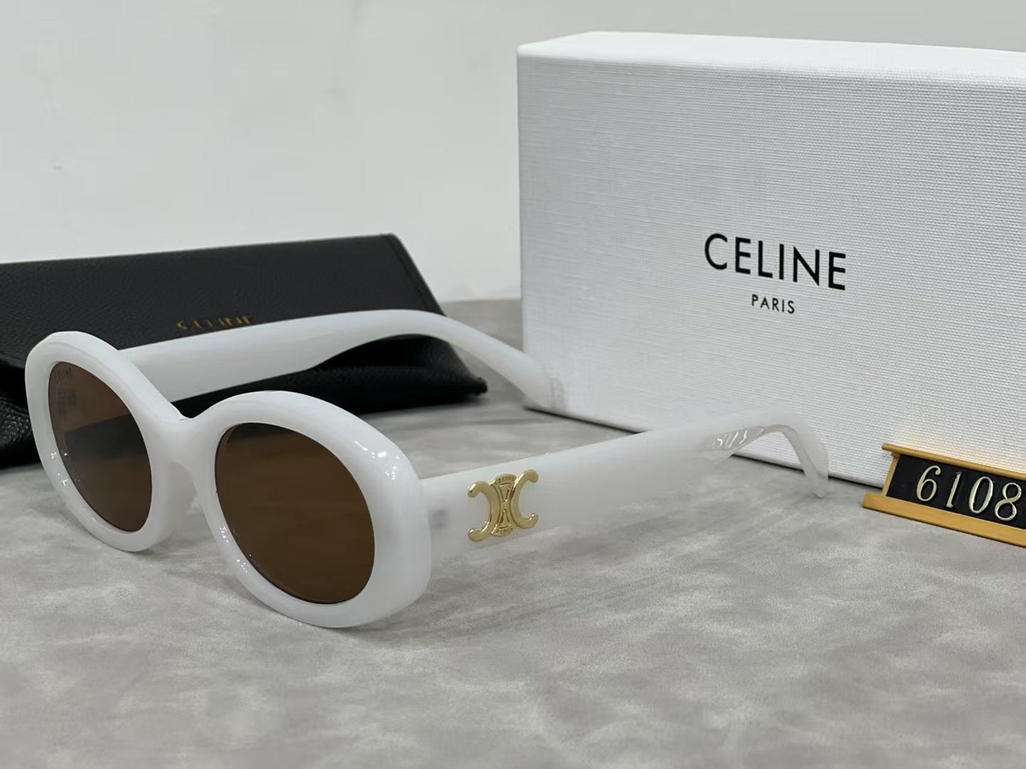 [Luxe]Retro Oval Frame Sunglasses 1170