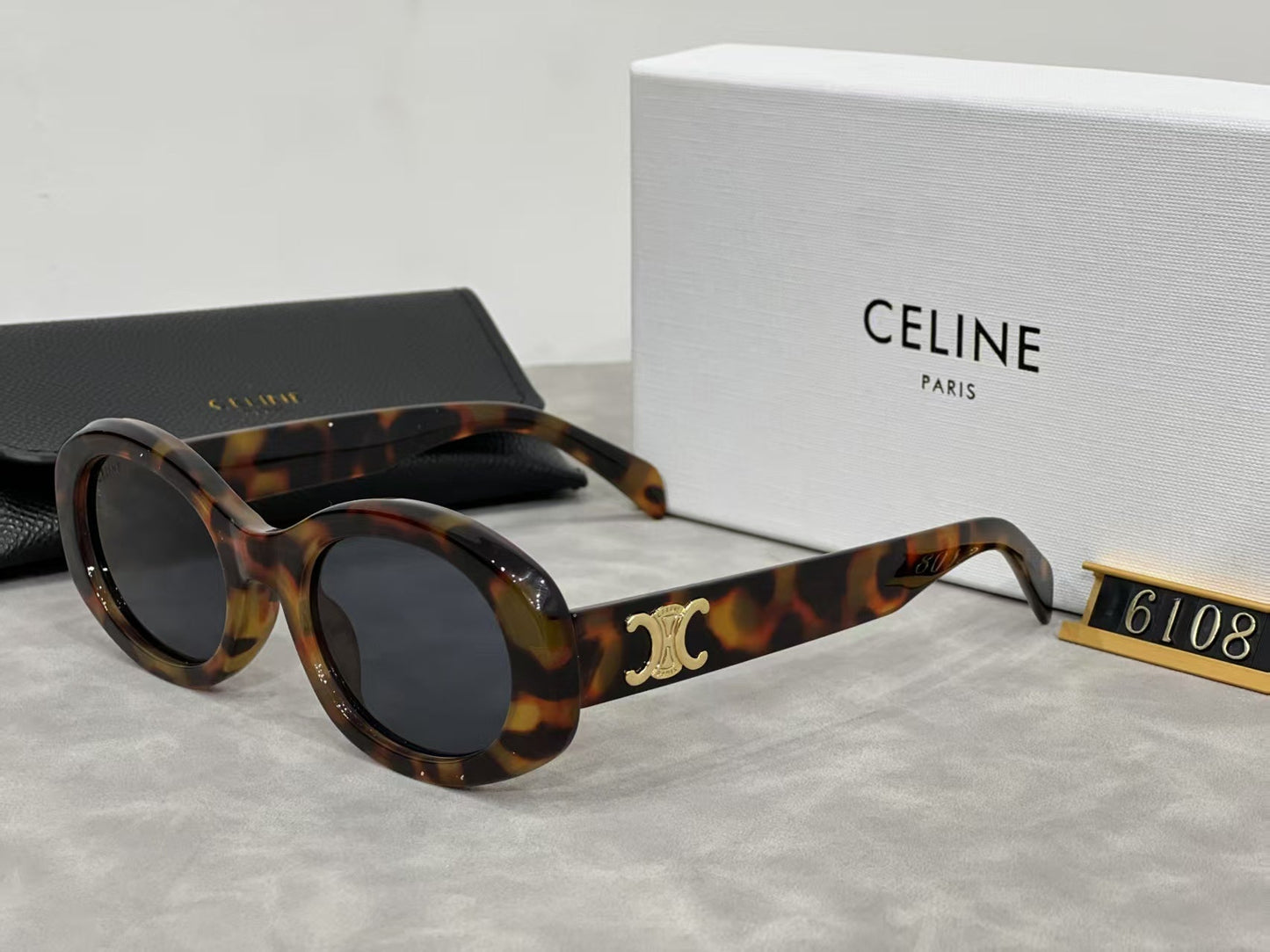 [Luxe]Retro Oval Frame Sunglasses 1170