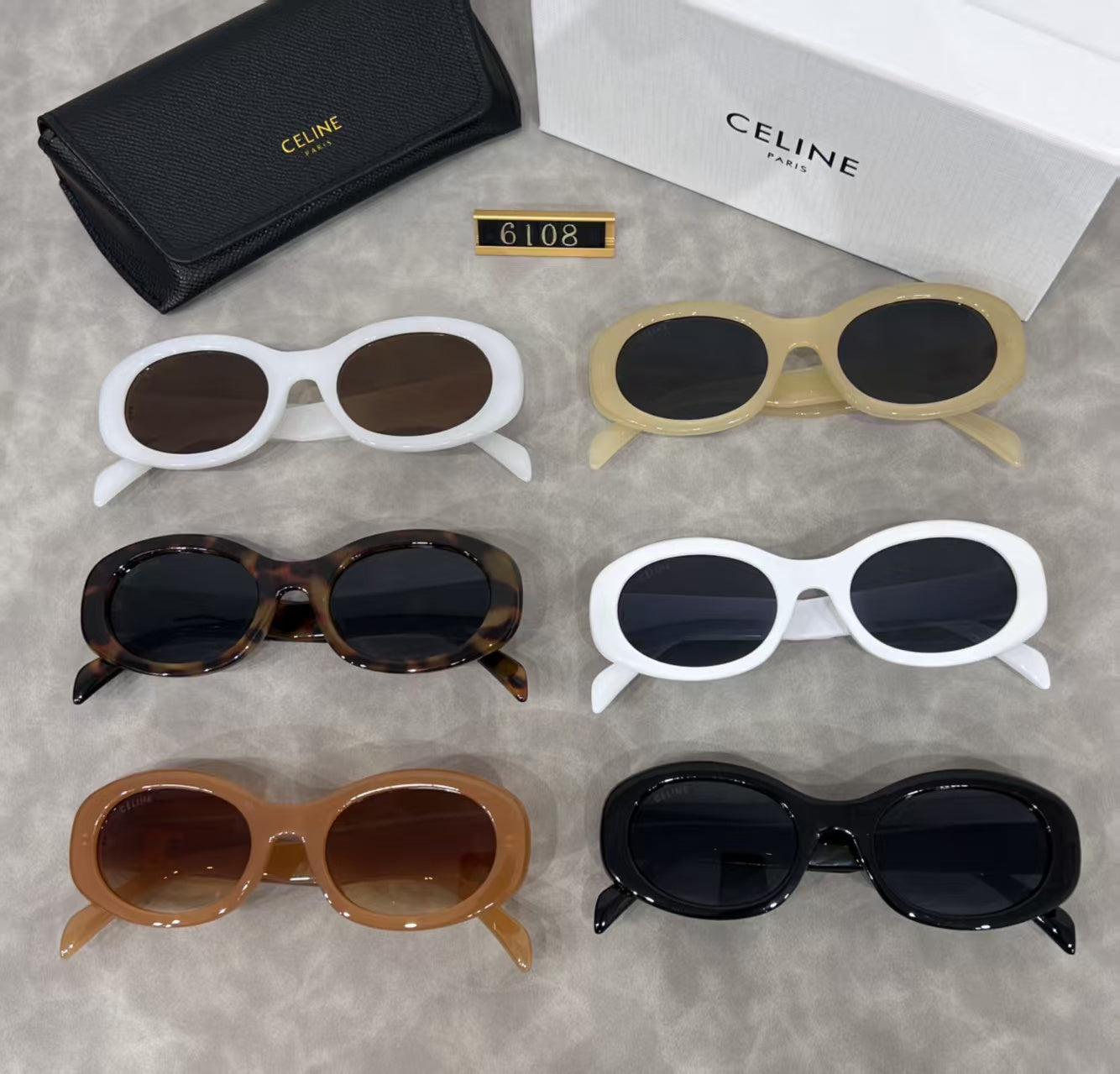 [Luxe]Retro Oval Frame Sunglasses 1170