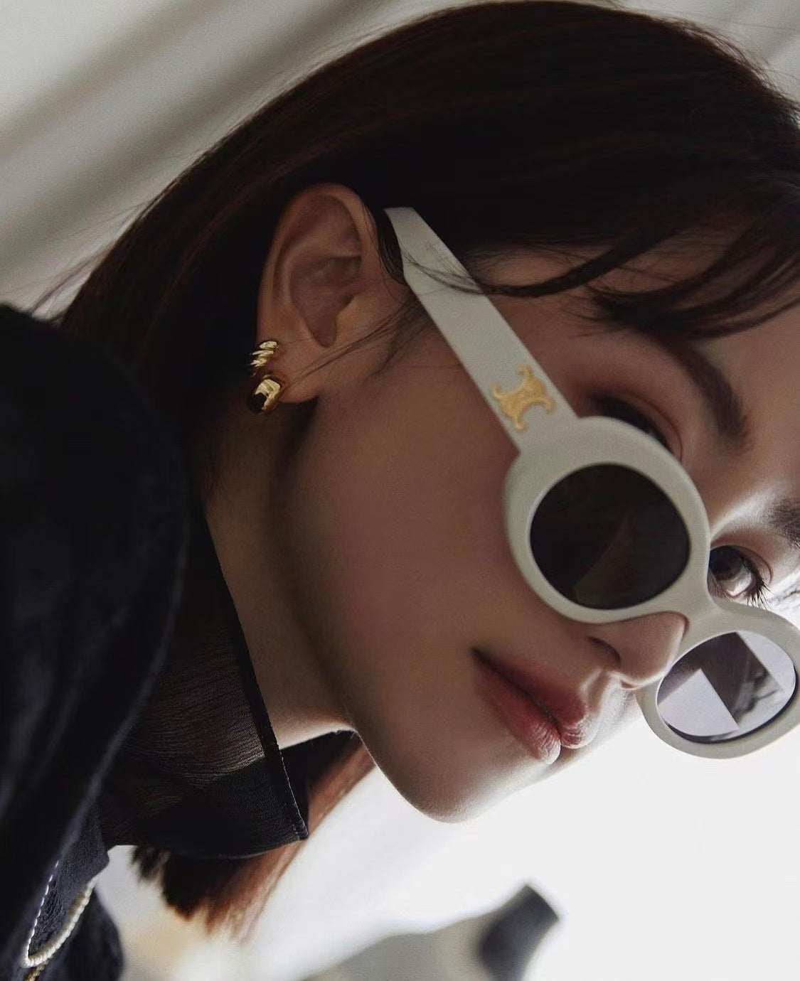 [Luxe]Retro Oval Frame Sunglasses 1170