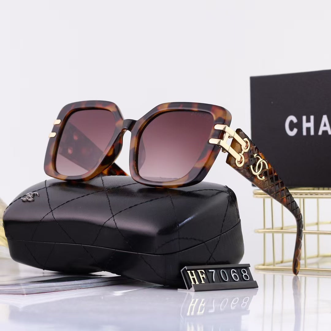 [Luxe]Fashion Large Frame Sunglasses CC-With Gift Box