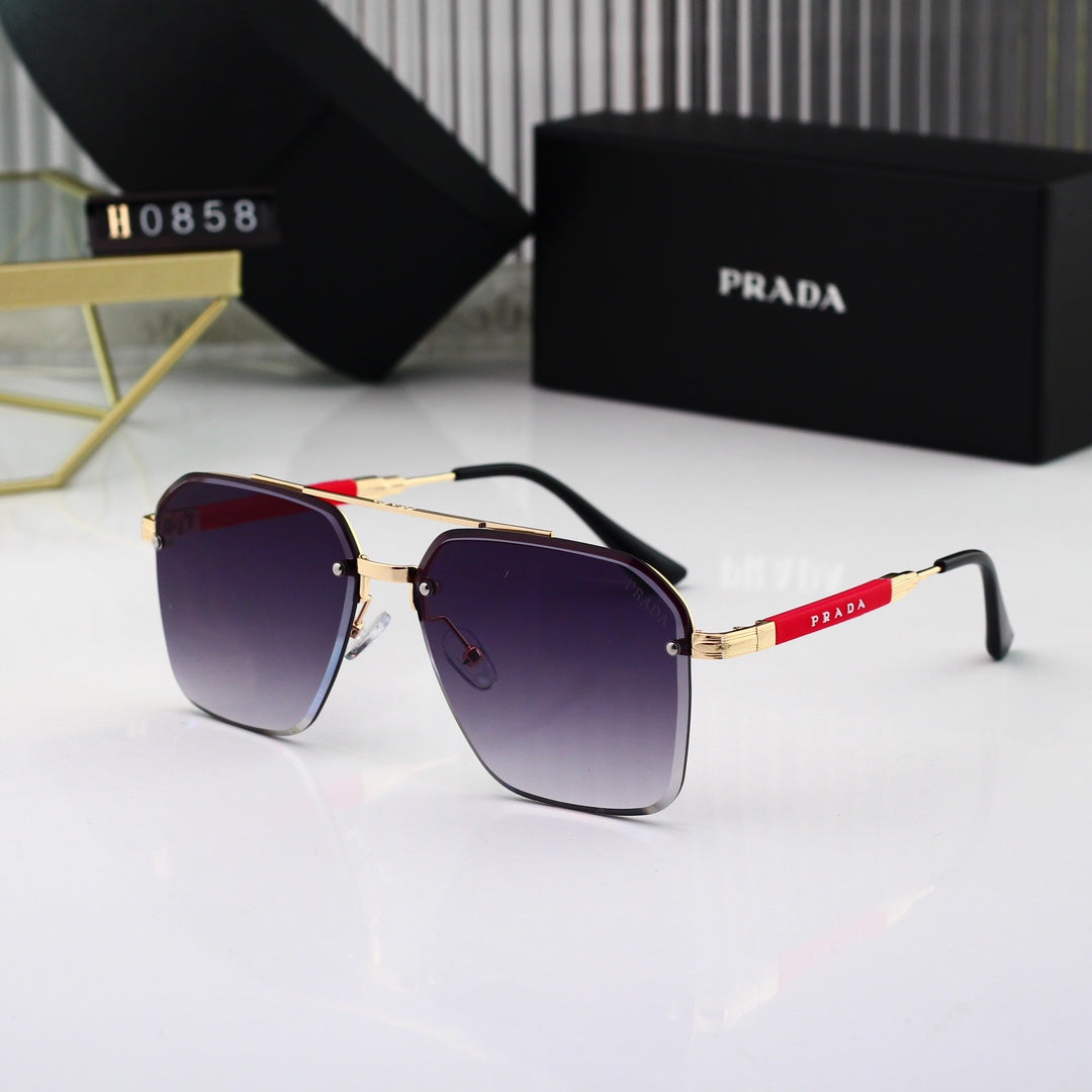 [Luxe]Gold Thin Frame Sunglasses-With Gift Box