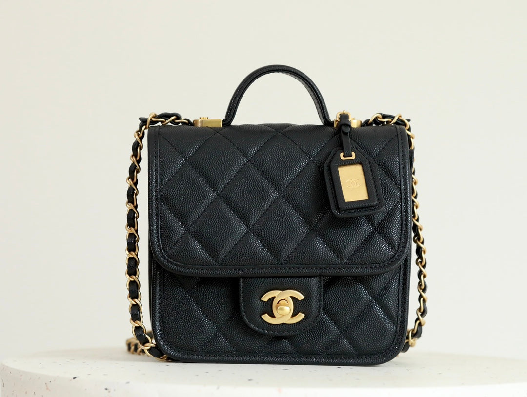 [Luxe]0528 School Memory Top Handle Flap Bag