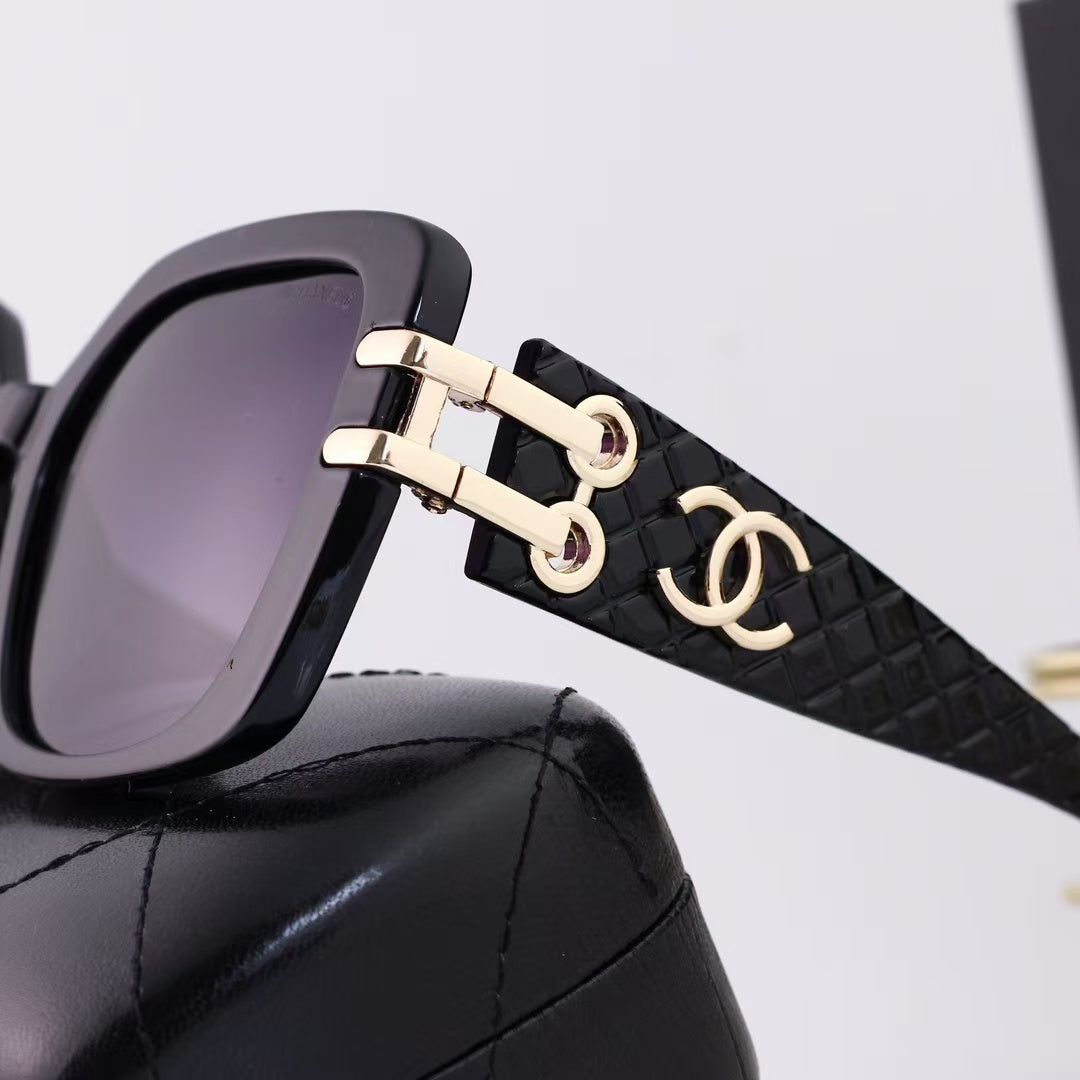 [Luxe]Fashion Large Frame Sunglasses CC-With Gift Box