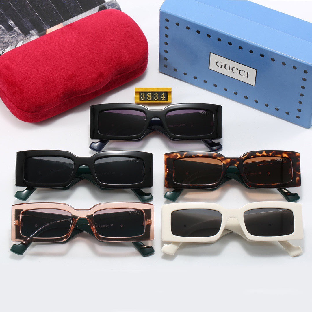 [Luxe]Rectangular Sunglasses-With Gift Box