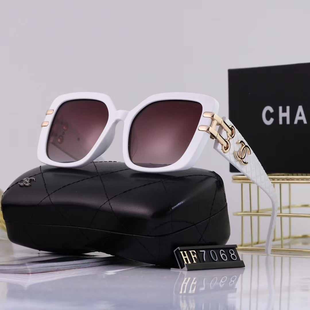 [Luxe]Fashion Large Frame Sunglasses CC-With Gift Box
