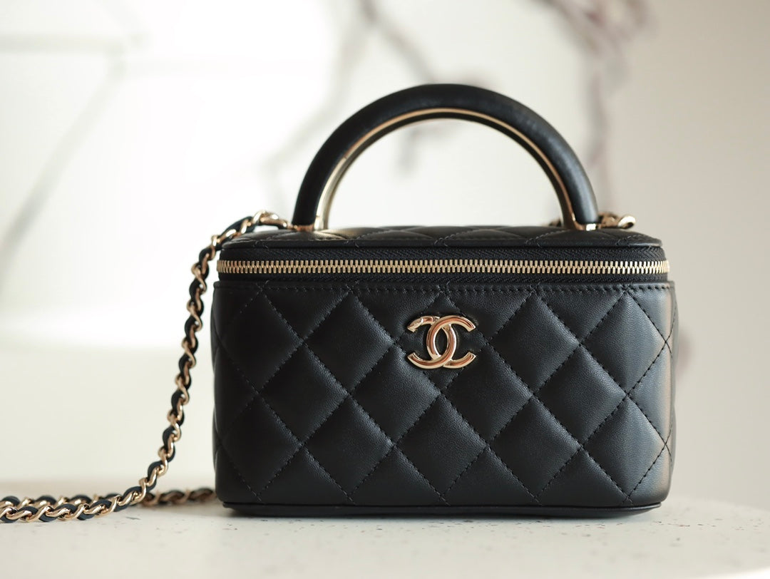 [Luxe]0528 Classic long box Vanity Case black