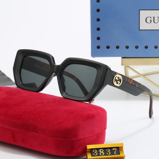 [Luxe]Amber Pattern Sunglasses-With Gift Box
