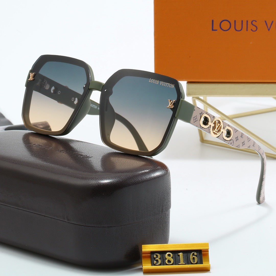 [Luxe]Full Logo Frame Sunglasses-With Gift Box