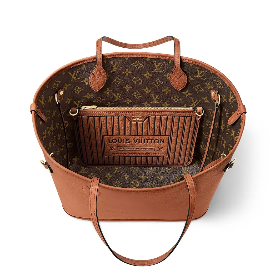 [Luxe]0528 Neverfull Inside Out MM Tan