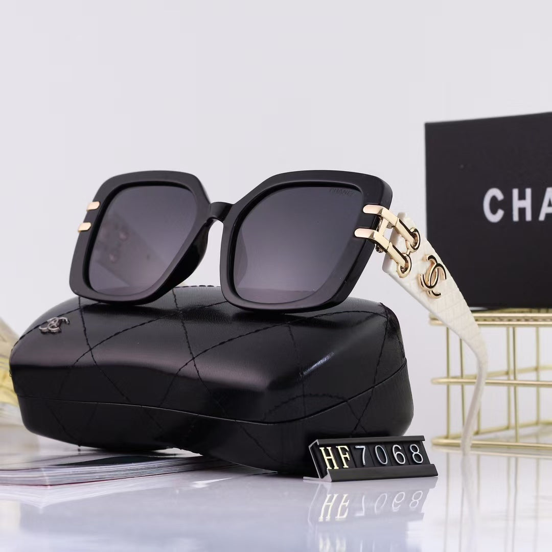 [Luxe]Fashion Large Frame Sunglasses CC-With Gift Box
