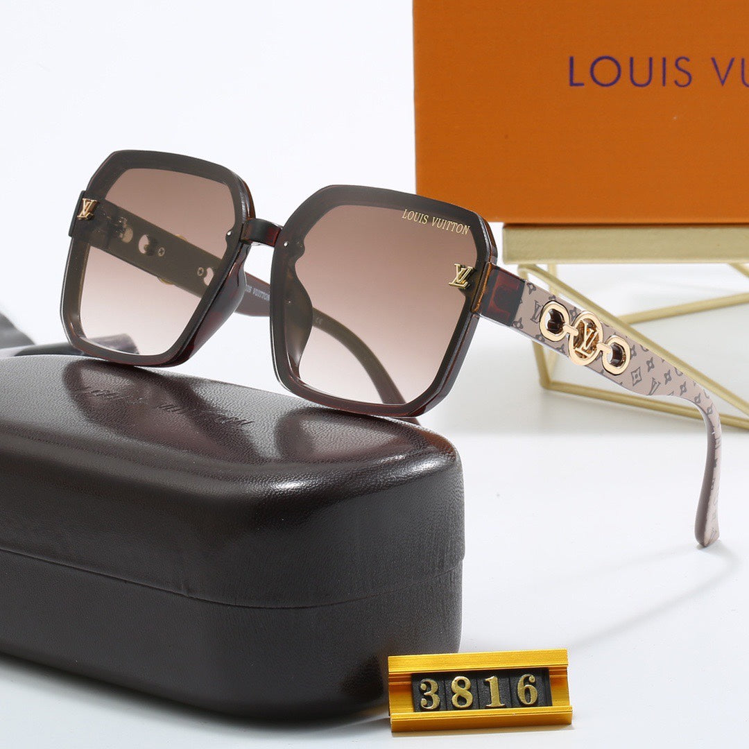 [Luxe]Full Logo Frame Sunglasses-With Gift Box