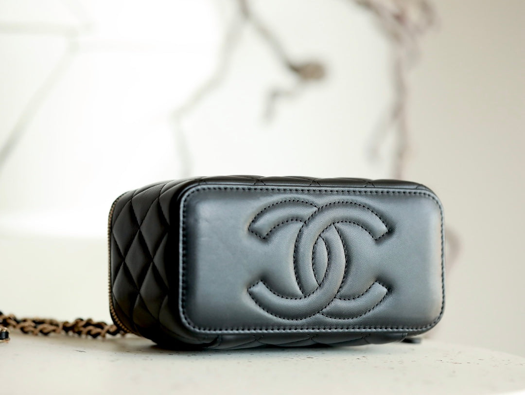 [Luxe]0528 Classic long box Vanity Case black