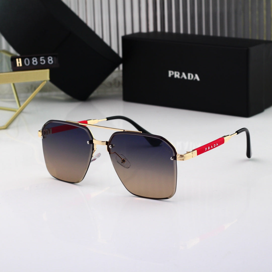 [Luxe]Gold Thin Frame Sunglasses-With Gift Box