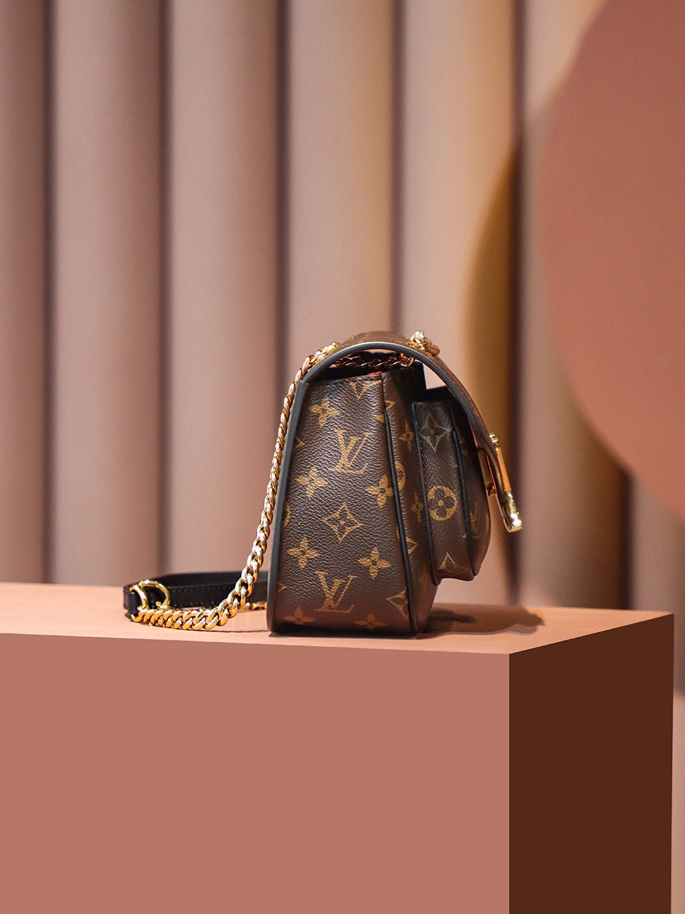 [Luxe]0528 Brown Monogram Coated Canvas Passy Gold Hardware