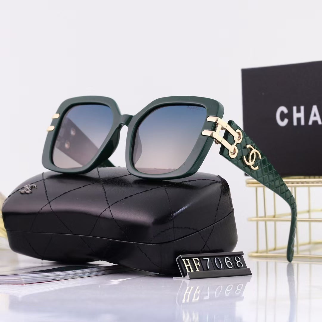 [Luxe]Fashion Large Frame Sunglasses CC-With Gift Box