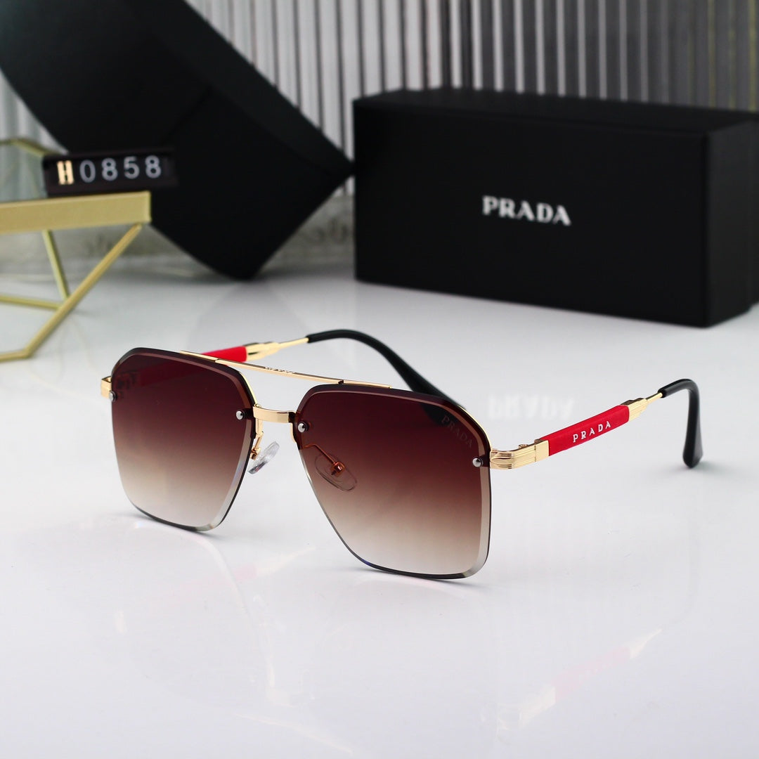 [Luxe]Gold Thin Frame Sunglasses-With Gift Box