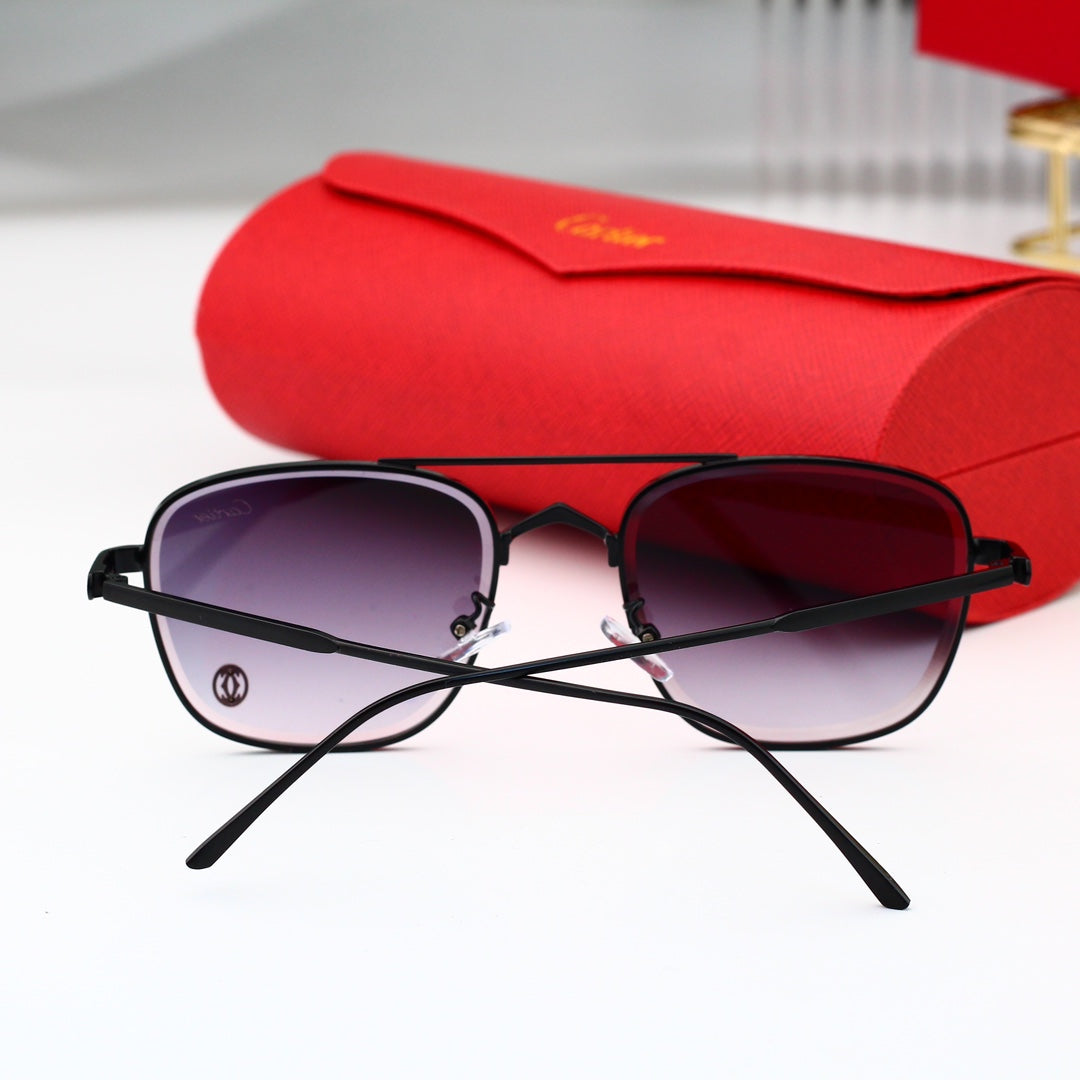 [Luxe]Golden Frame Sunglasses-With Gift Box