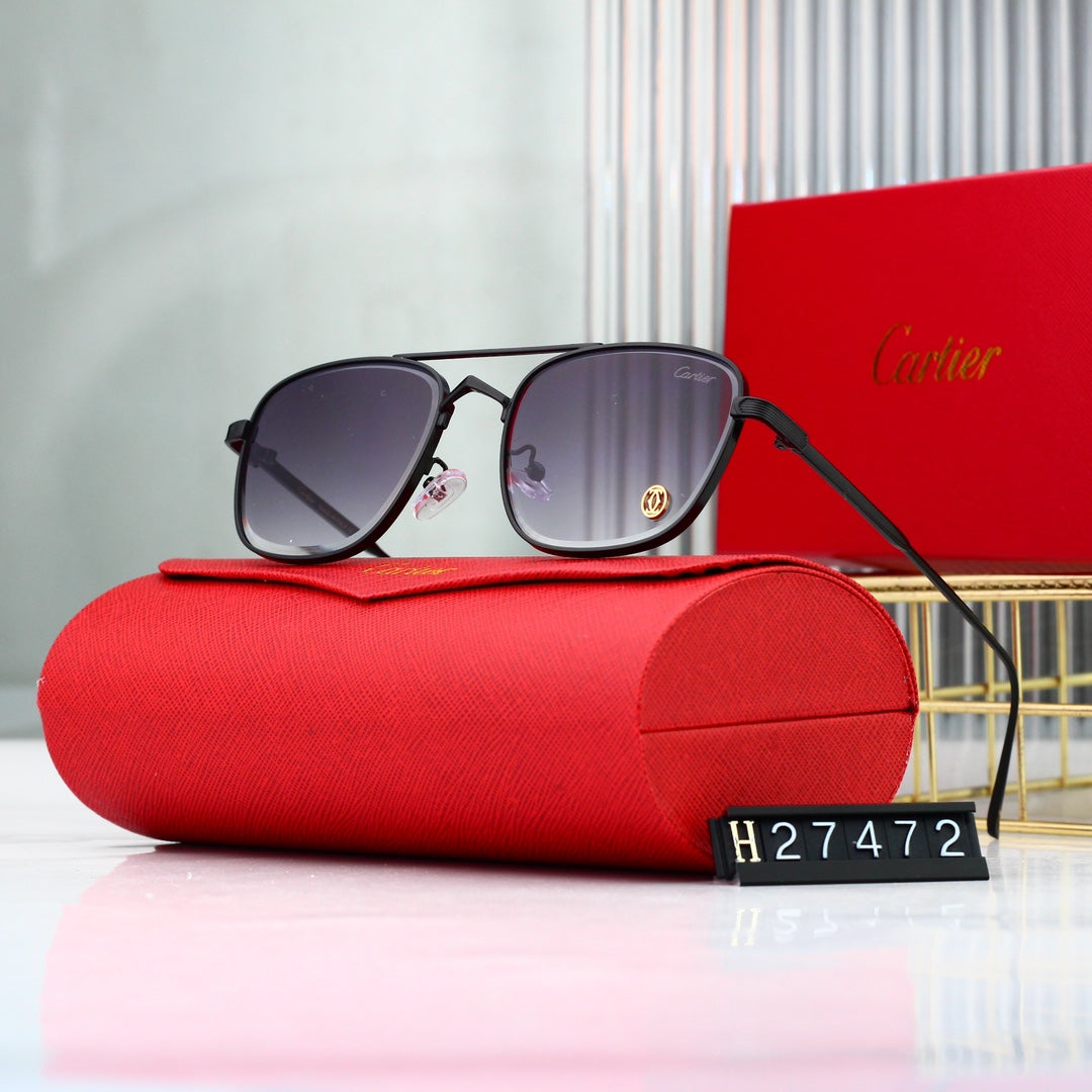 [Luxe]Golden Frame Sunglasses-With Gift Box