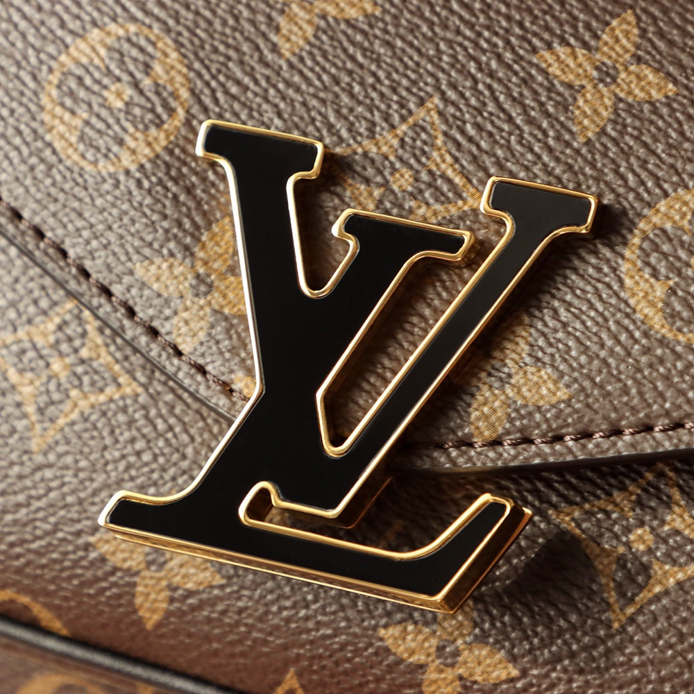 [Luxe]0528 Brown Monogram Coated Canvas Passy Gold Hardware