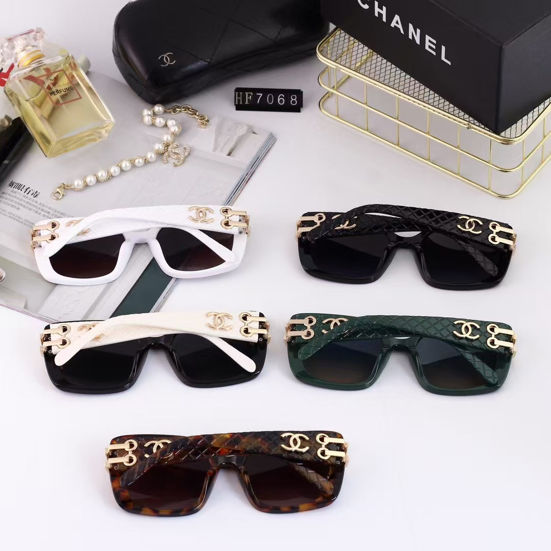 [Luxe]Fashion Large Frame Sunglasses CC-With Gift Box