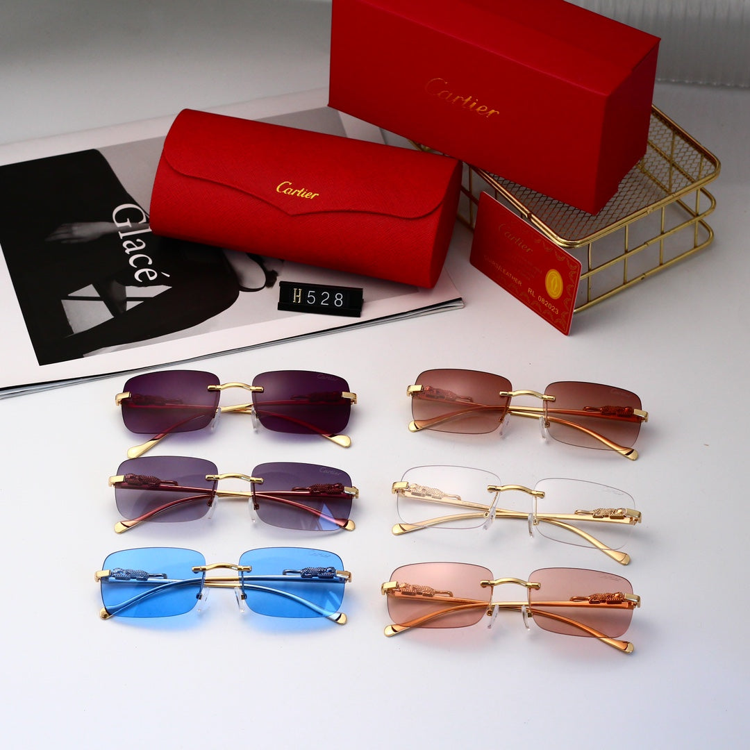 [Luxe]Golden Leopard Frame Sunglasses-With Gift Box