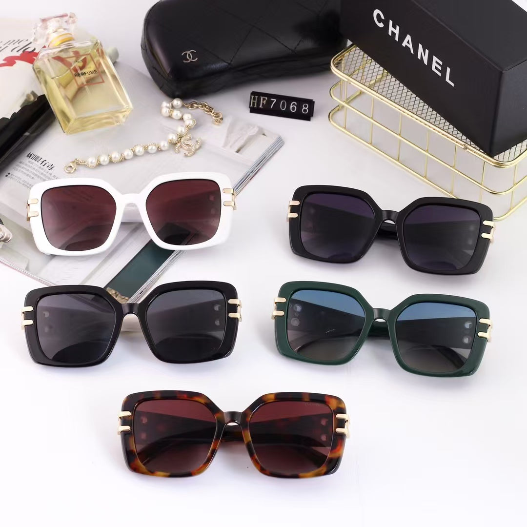 [Luxe]Fashion Large Frame Sunglasses CC-With Gift Box