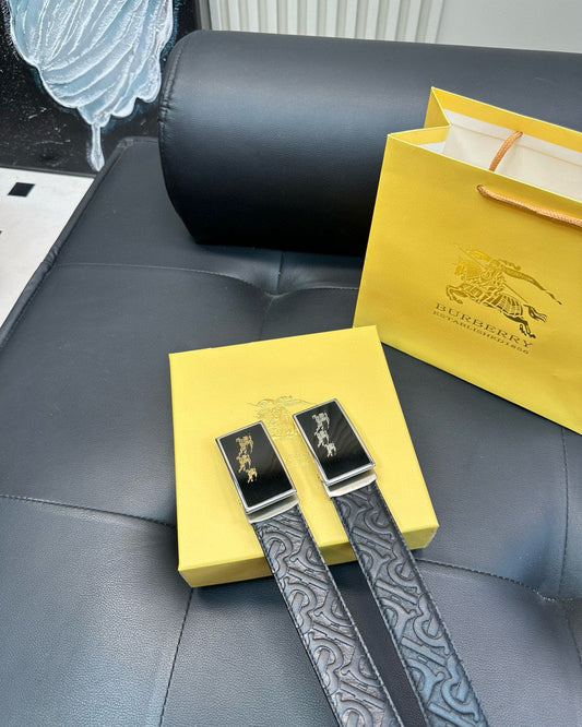 [Luxe]TB Printed pattern black cowhide