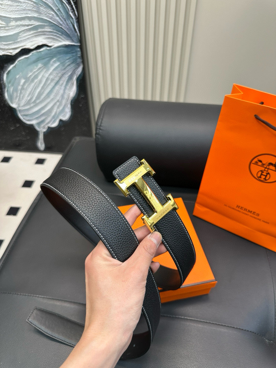 [Luxe]HMS Shiny H-shaped buckle