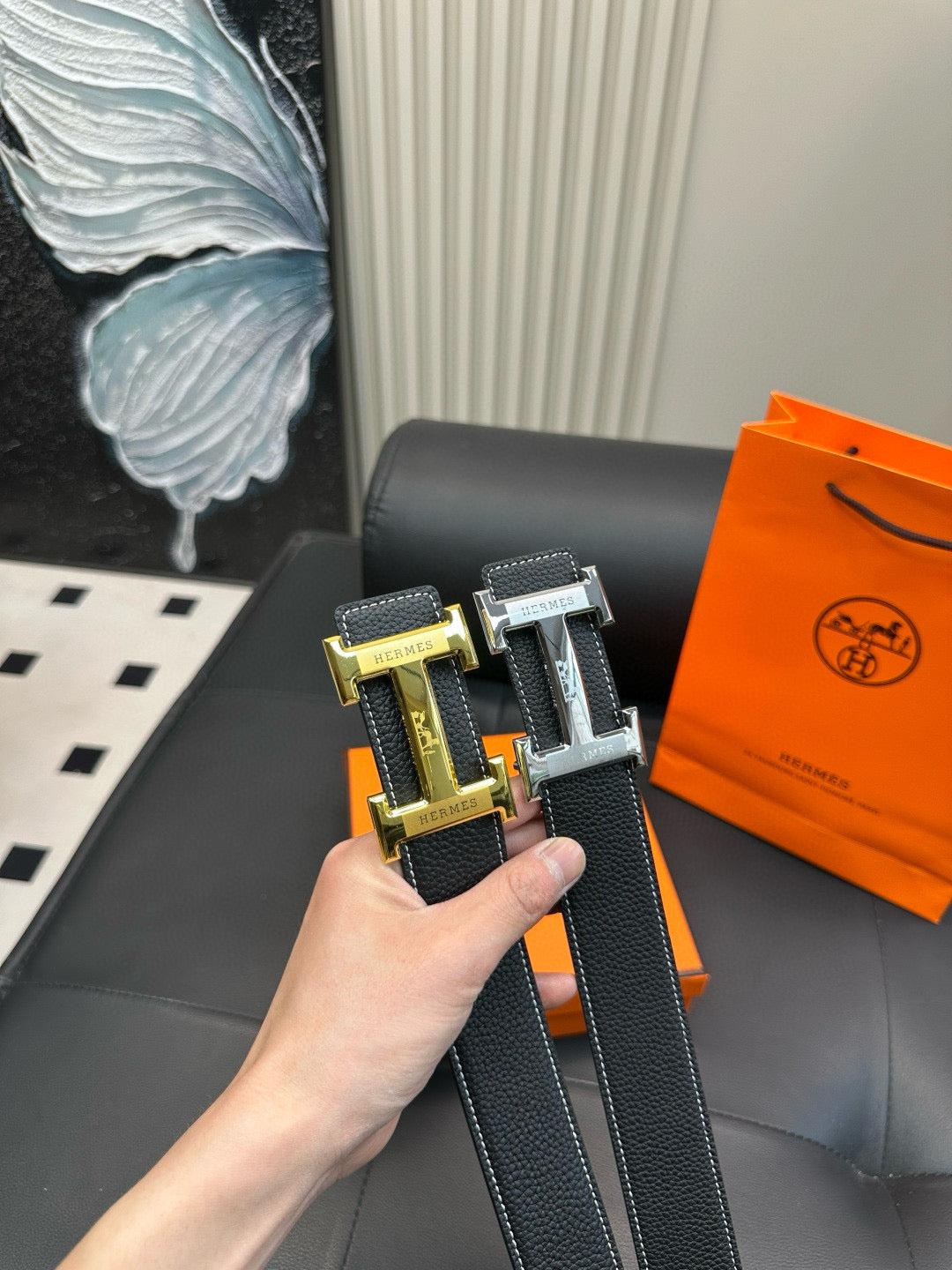 [Luxe]HMS Shiny H-shaped buckle