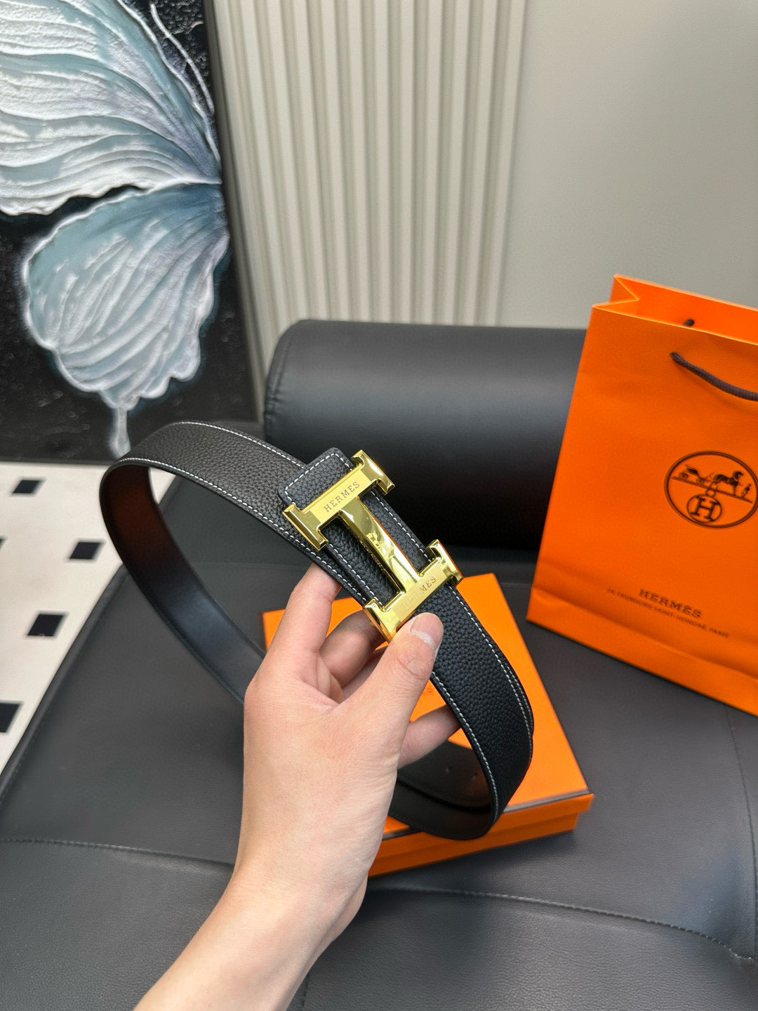 [Luxe]HMS Shiny H-shaped buckle