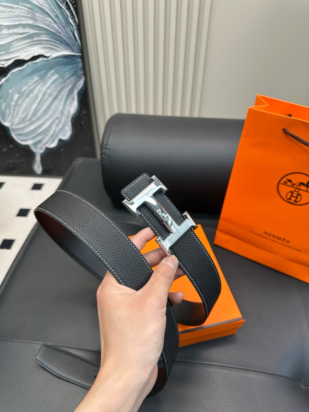 [Luxe]HMS Shiny H-shaped buckle