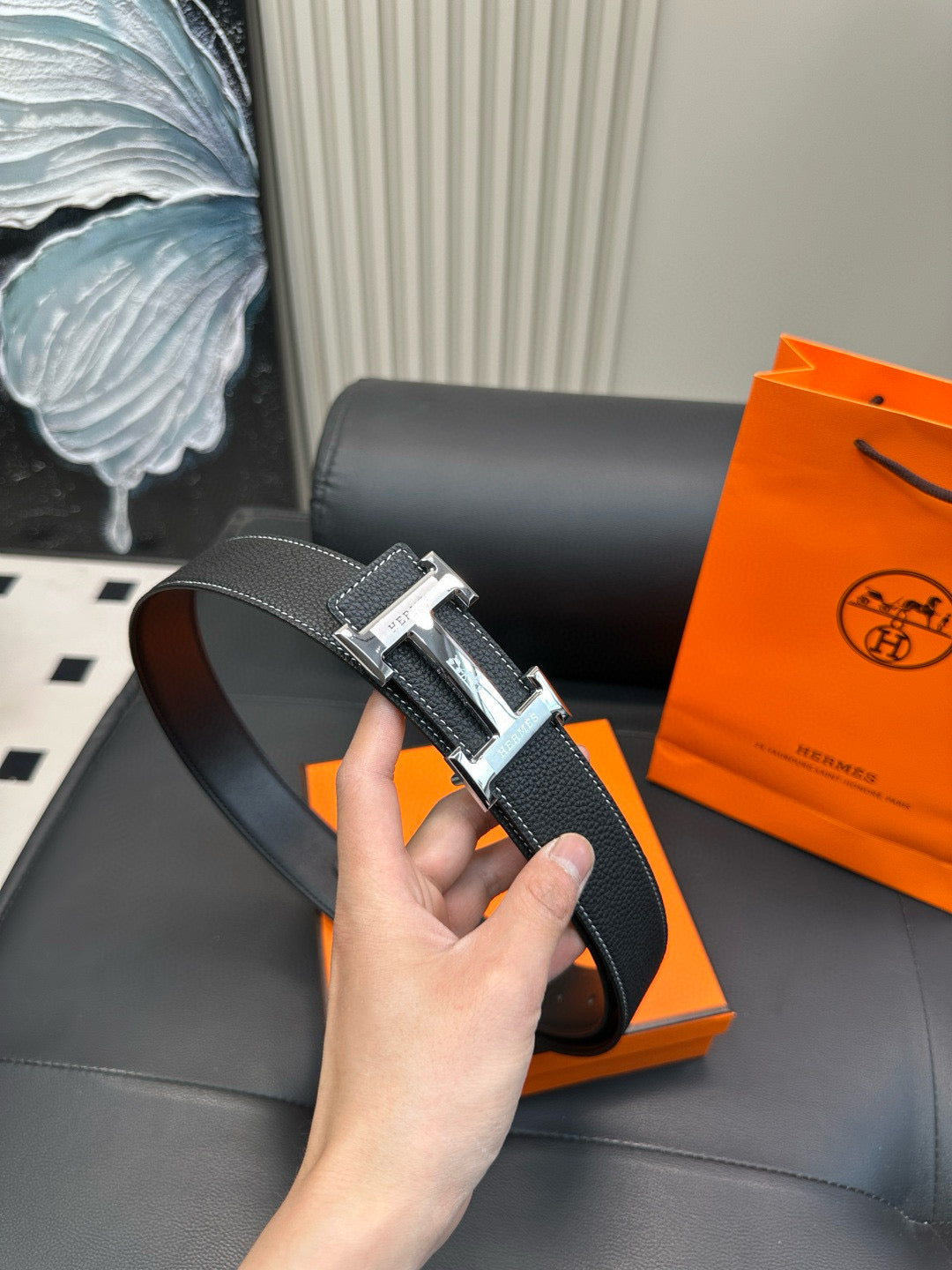 [Luxe]HMS Shiny H-shaped buckle