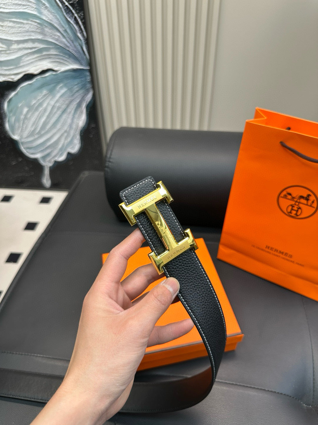 [Luxe]HMS Shiny H-shaped buckle