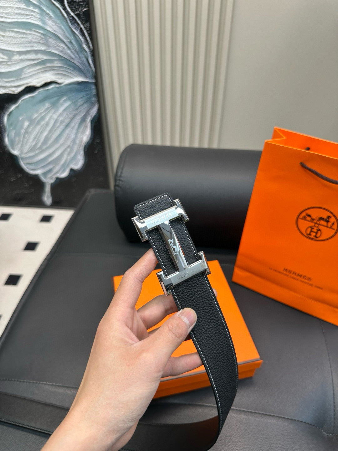 [Luxe]HMS Shiny H-shaped buckle