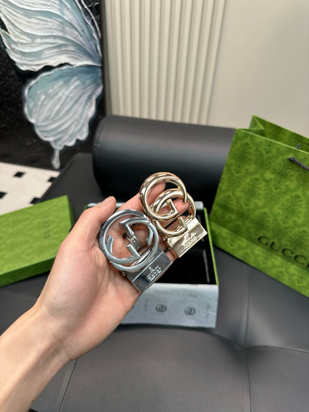 [Luxe]GG Gold and Silver Two-Colored Set