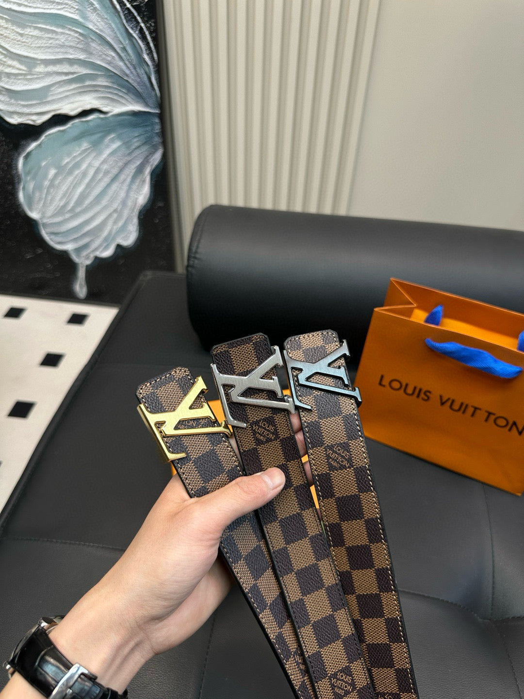 [Luxe]Checkerboard pattern, casual style