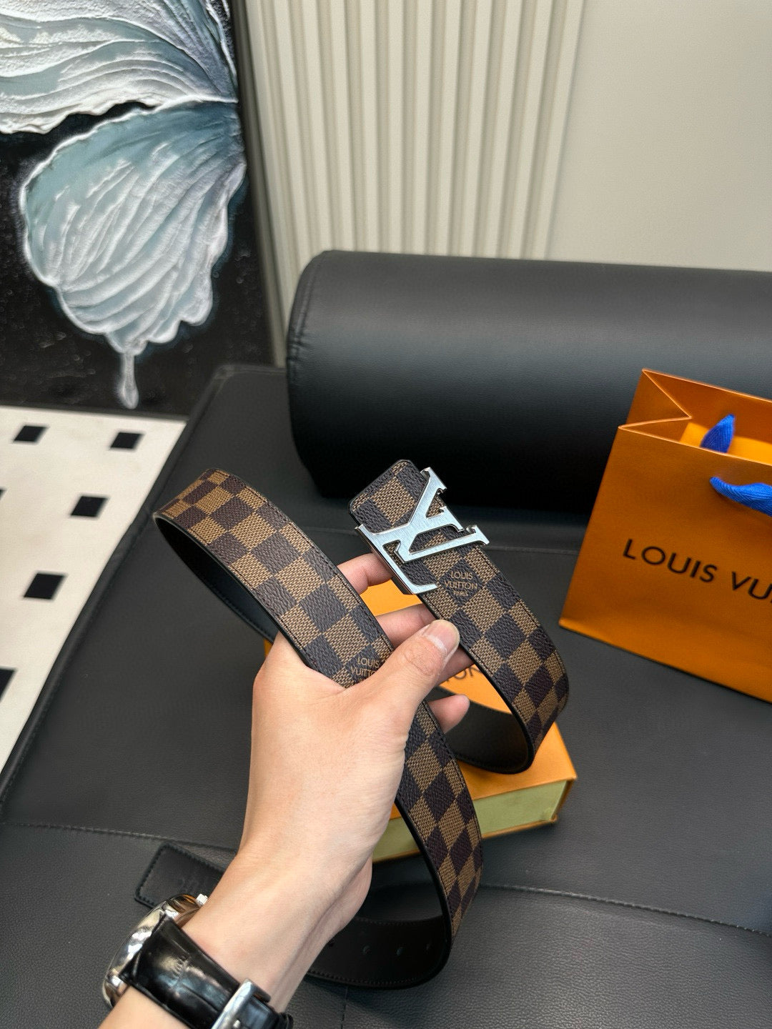 [Luxe]Checkerboard pattern, casual style